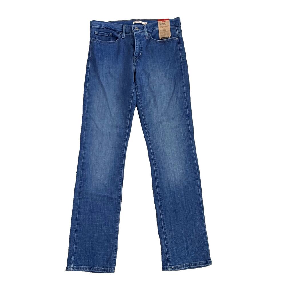 New Levi's 511 Shaping Straight Mid Rise Tummy Slimming Denim Jeans 30 x 32 NWT